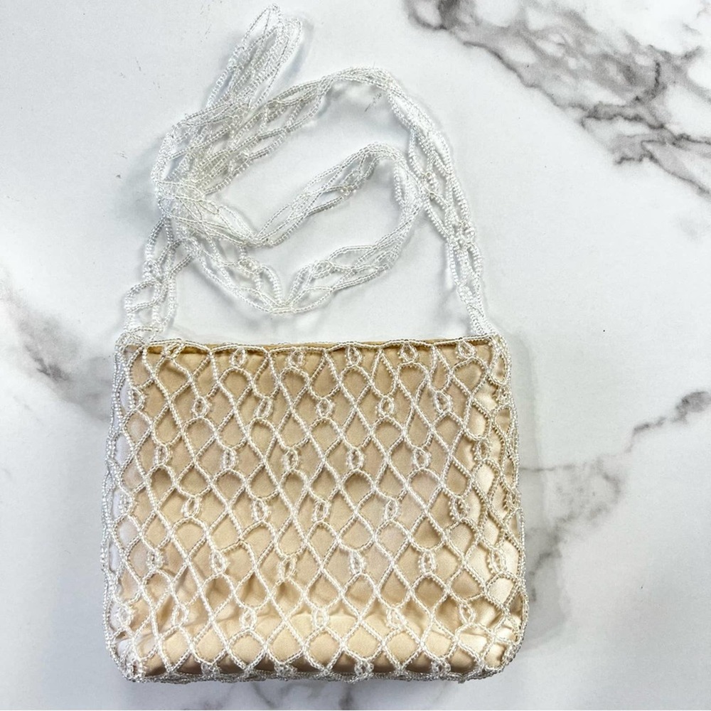 Vintage 1960’s Bloomingdale’s Beaded Satin Mini Handbag